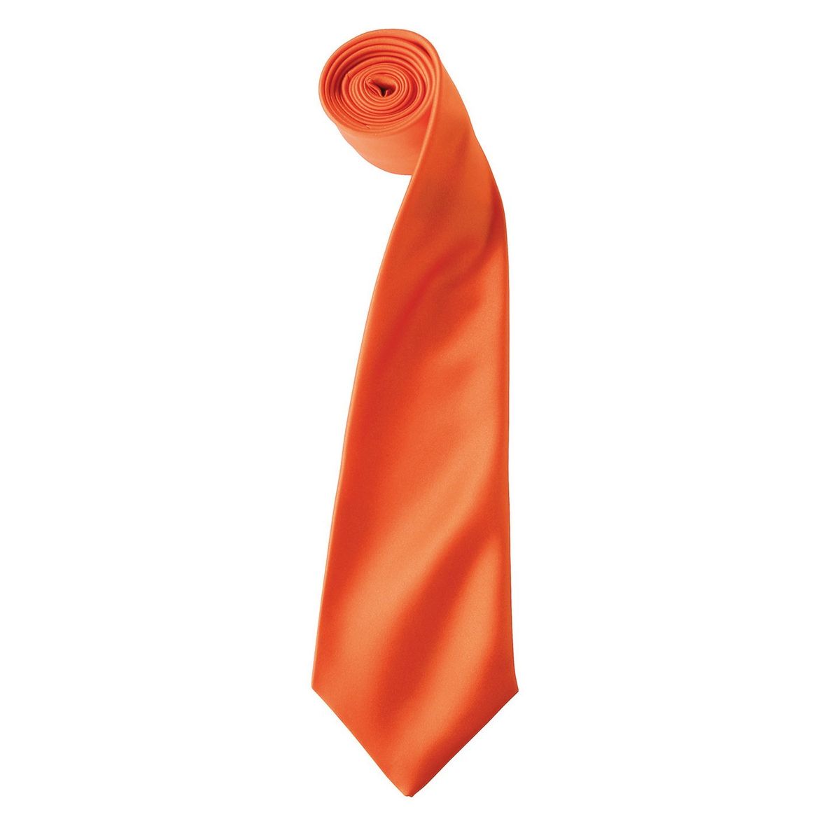 Einfarbige orangefarbene Satinkrawatte