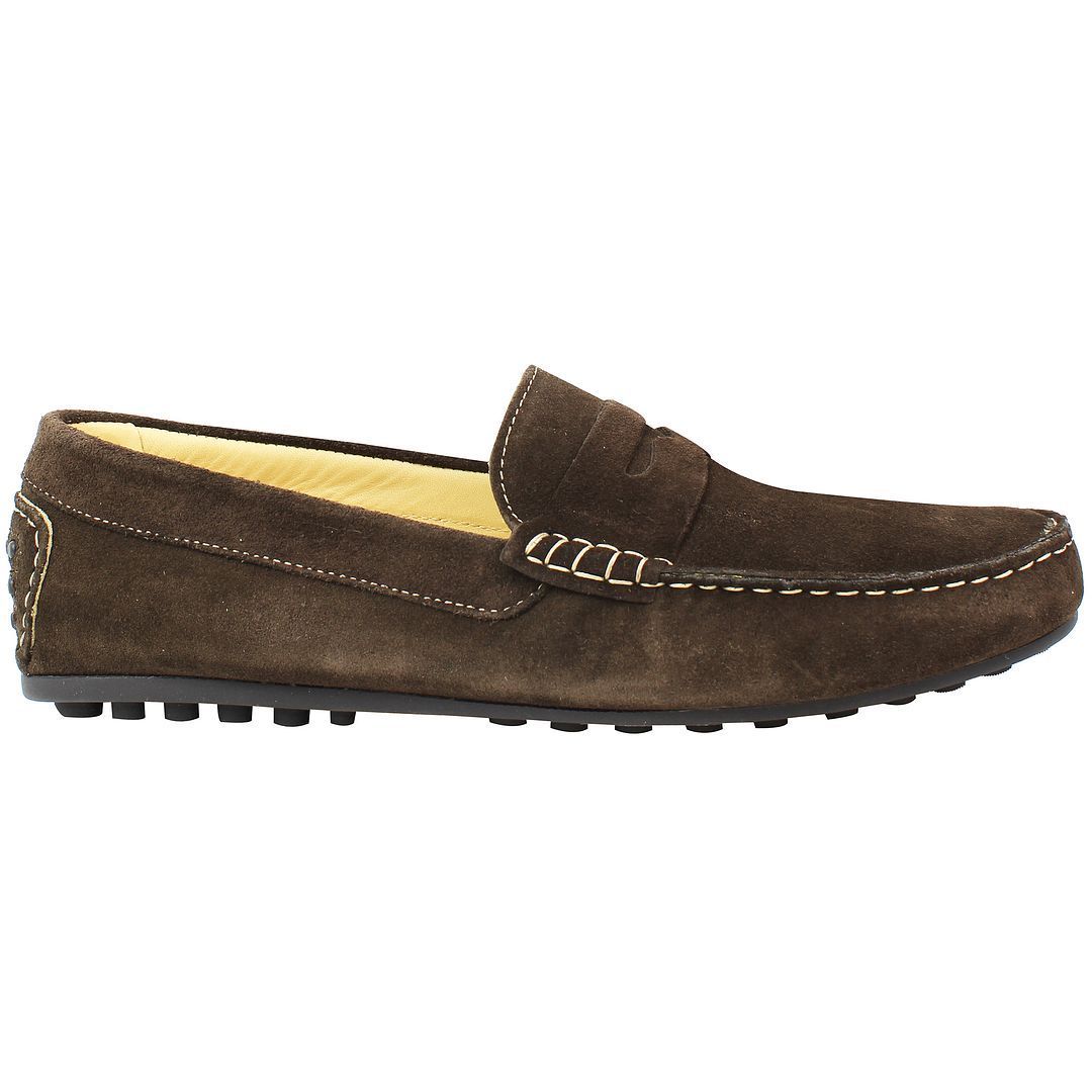 Herren Driving Loafer aus braunem Wildleder