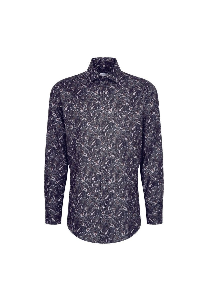 Gemustertes Regular Fit Langarmhemd