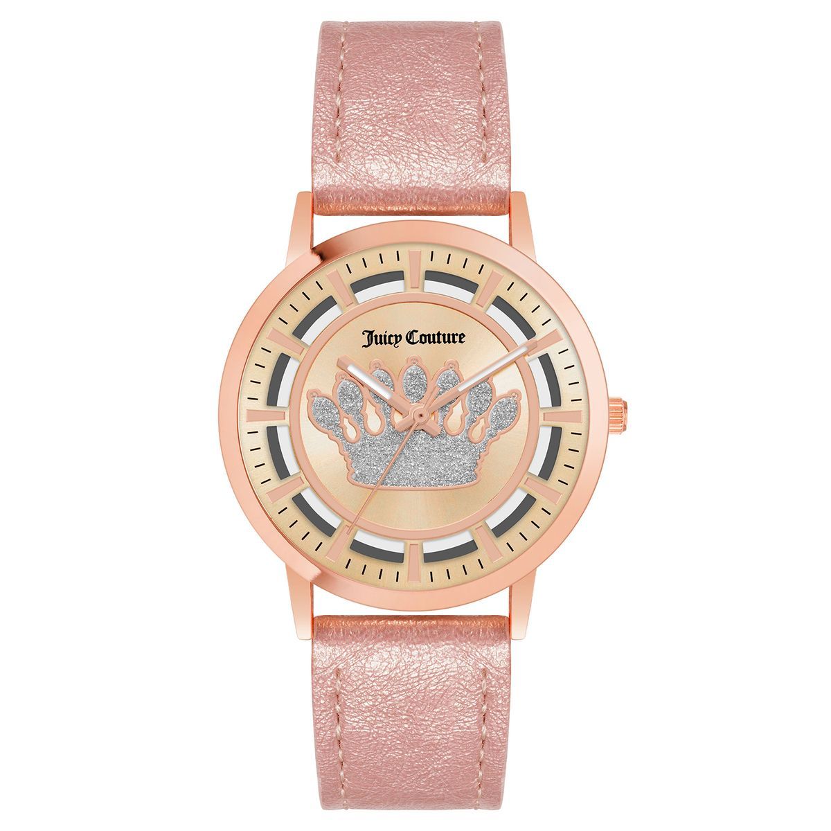 Roségoldene Analog Uhr mit Krone