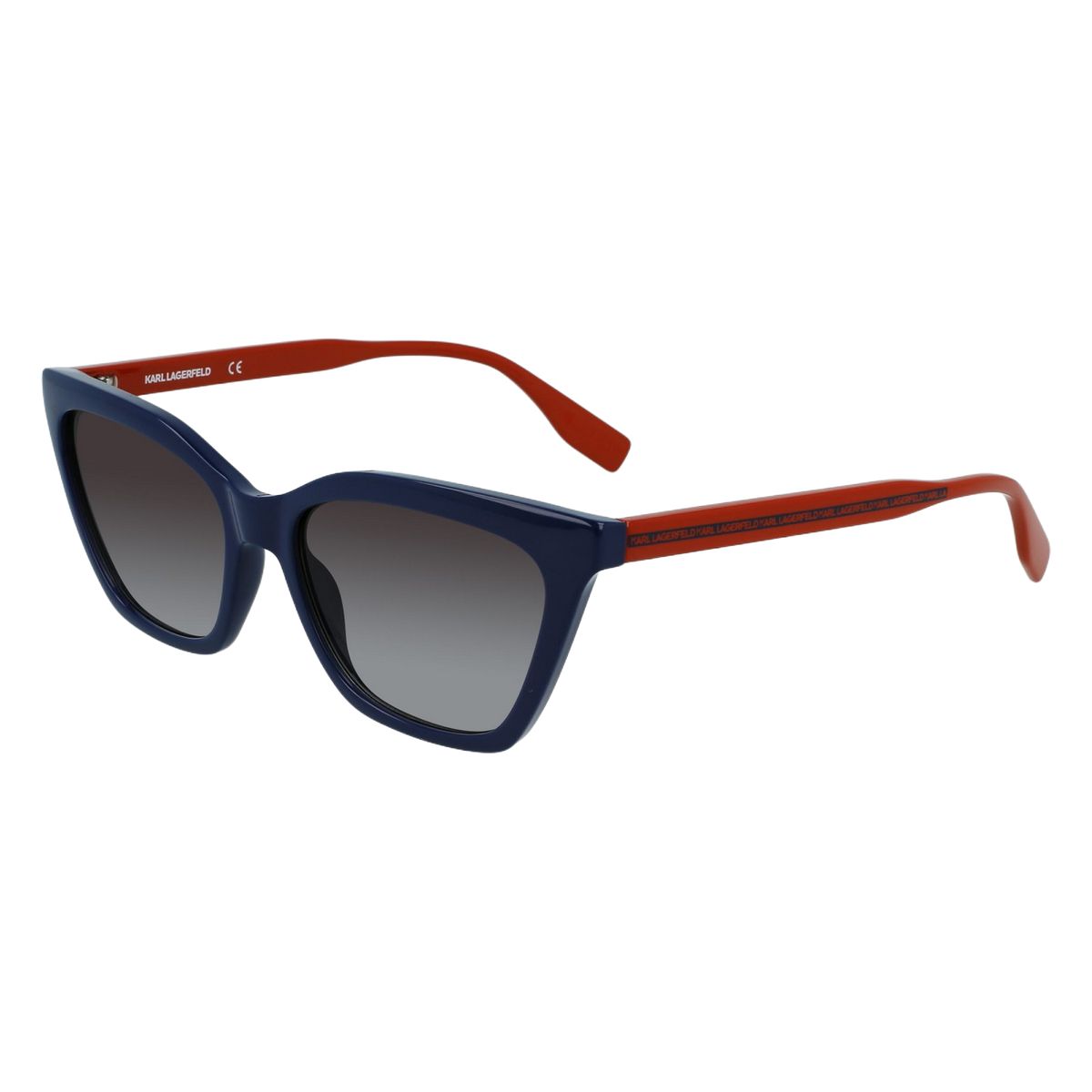 Cat-Eye Sonnenbrille mit Kontrastbügeln