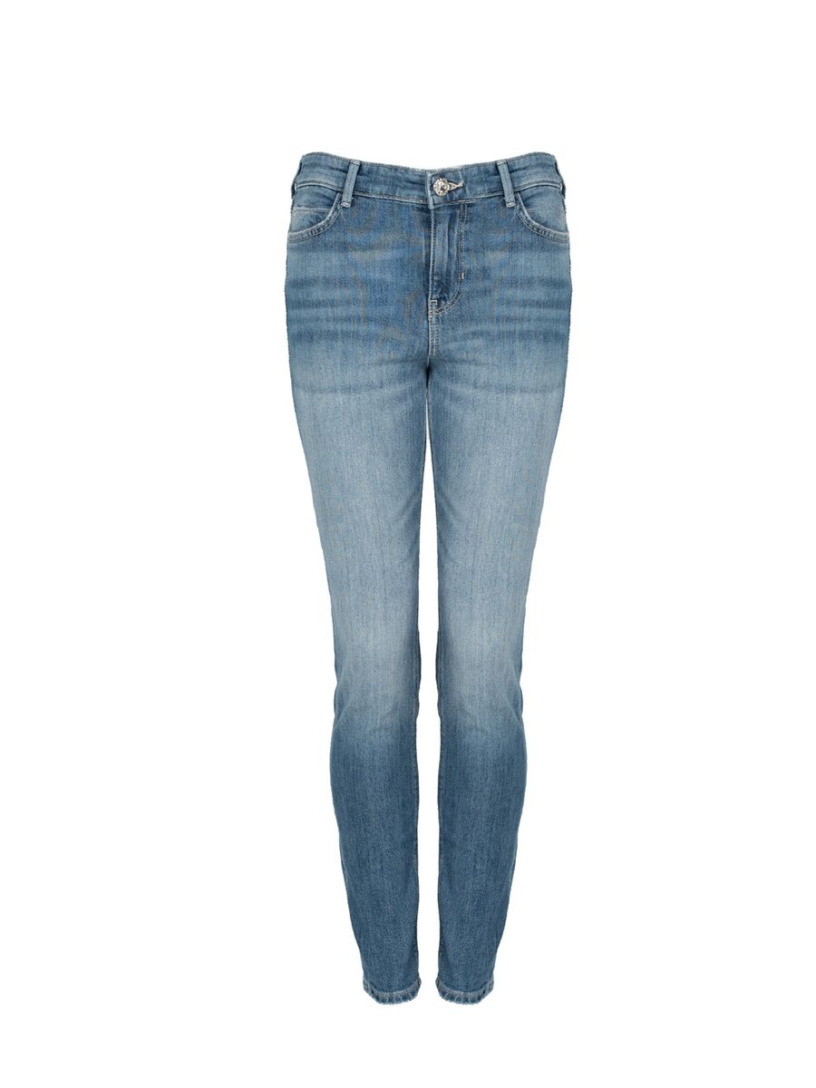 Distressed Skinny Jeans mit ausgefranstem Saum