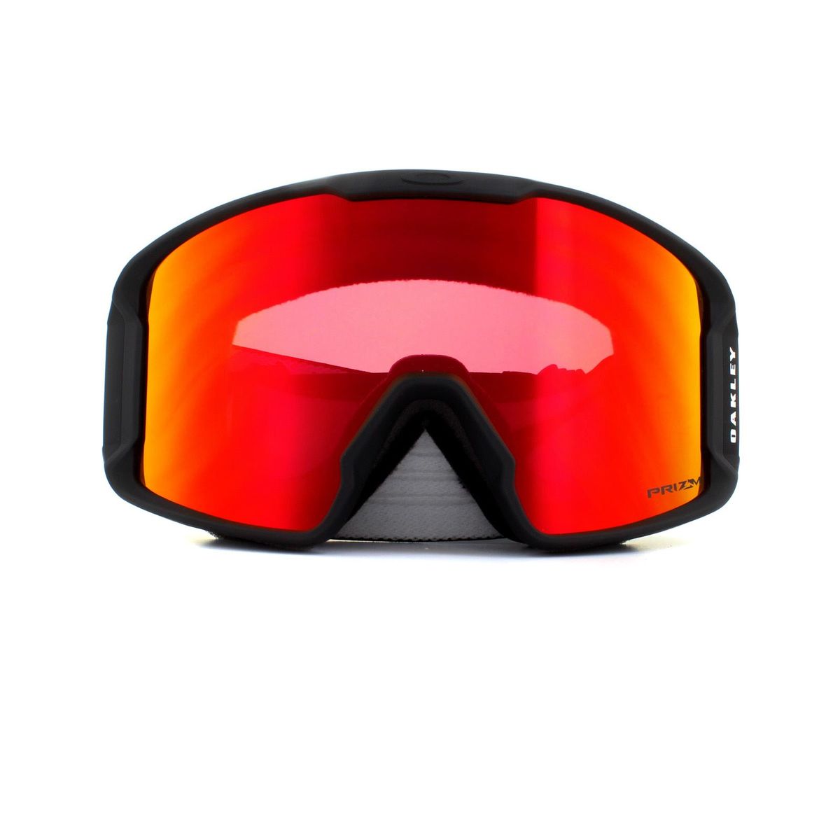 Schwarze Skibrille mit roter Linse