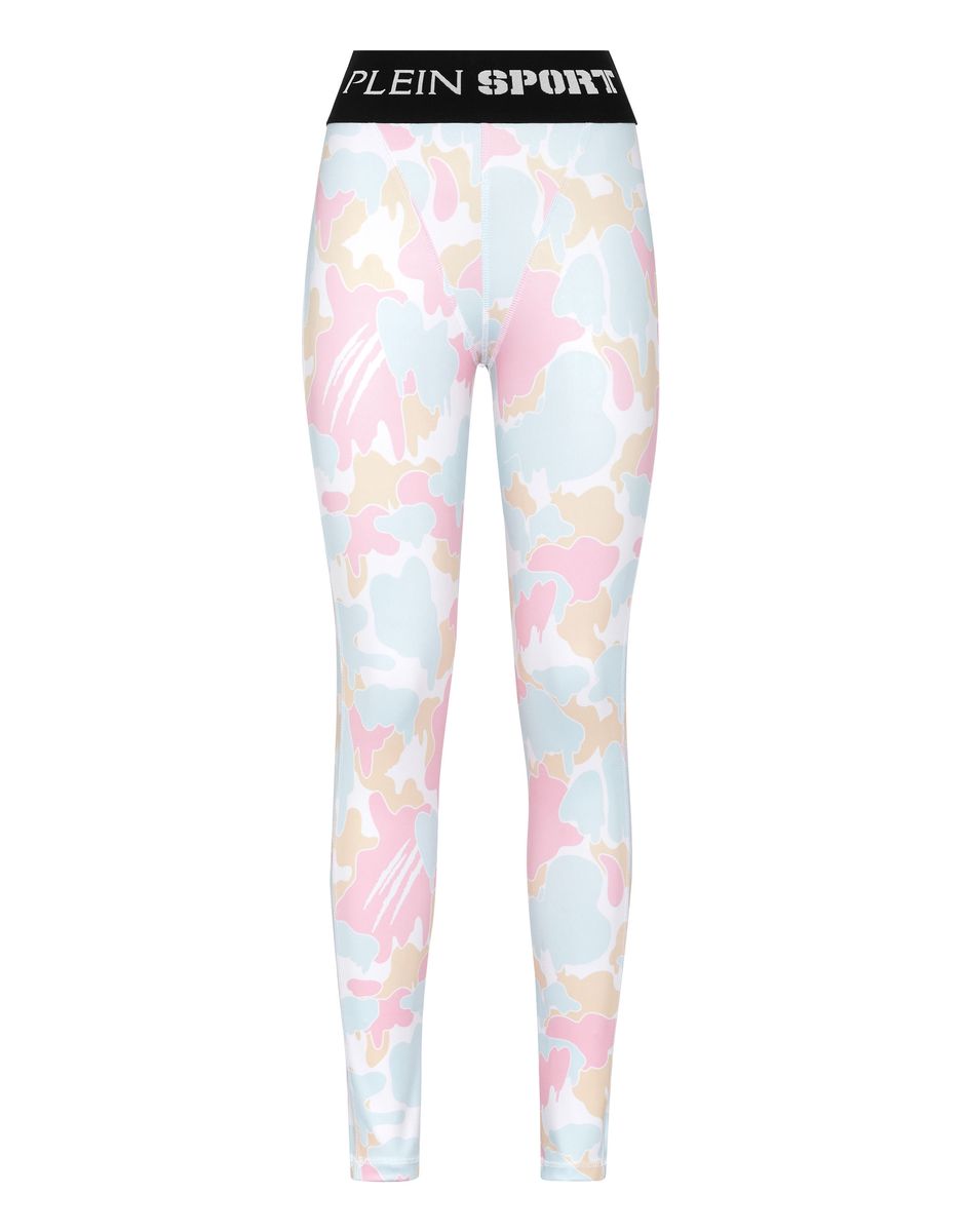 Performance-Leggings mit Camouflage-Muster in Pastell