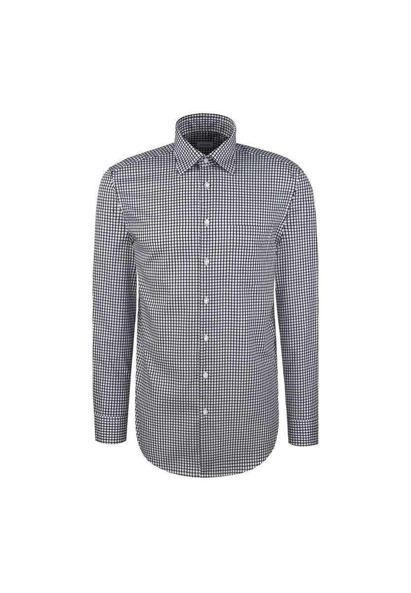 Klassisches kariertes Langarmhemd