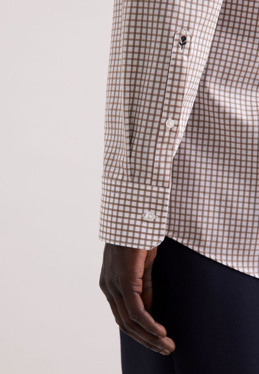 Klassisches kariertes Regular Fit Hemd