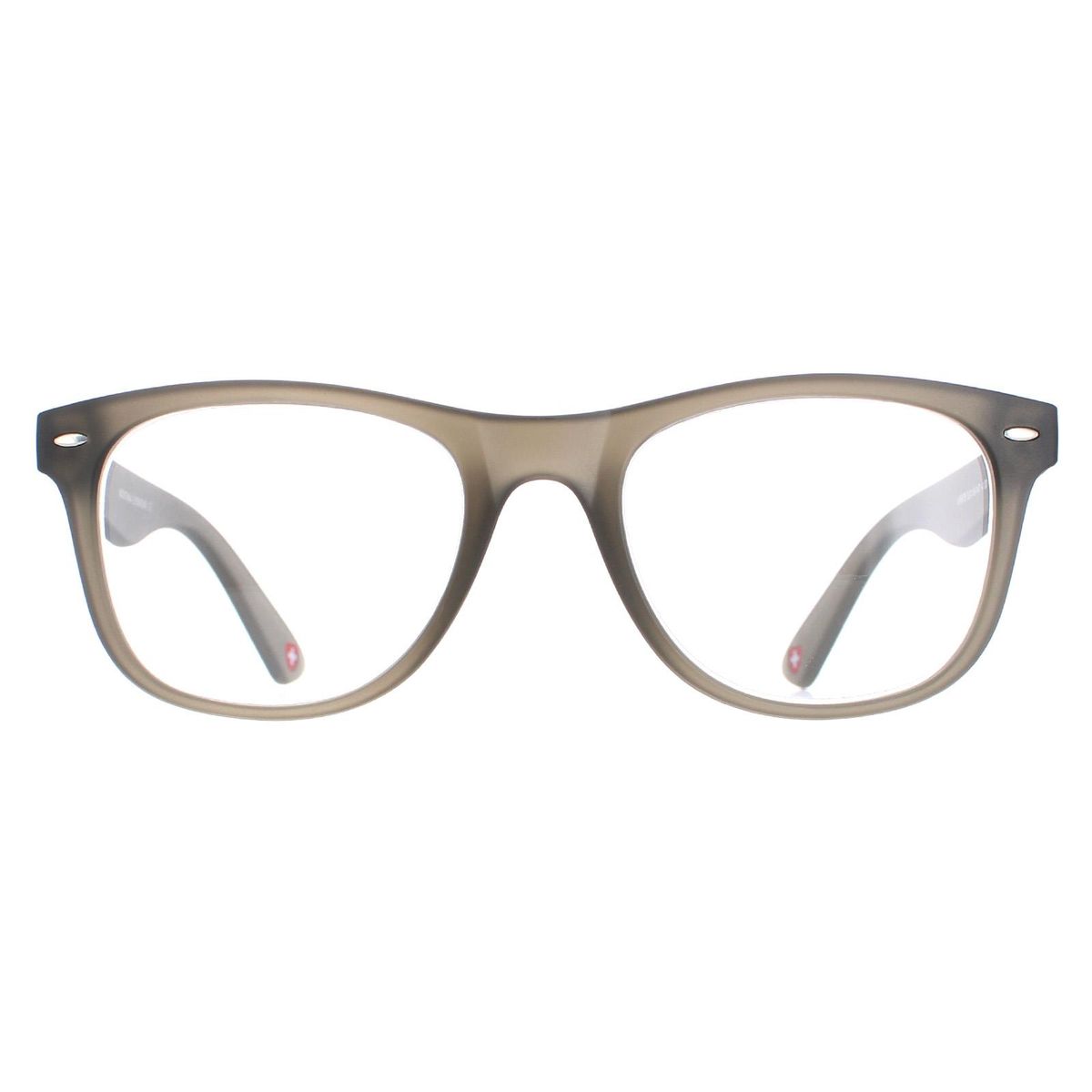 Quadratische Unisex-Brille in Grau