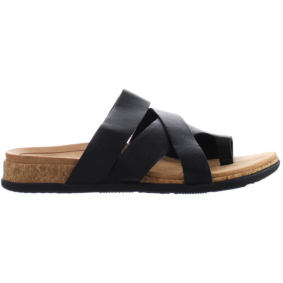 Zehensteg Leder Pantolette Sandale