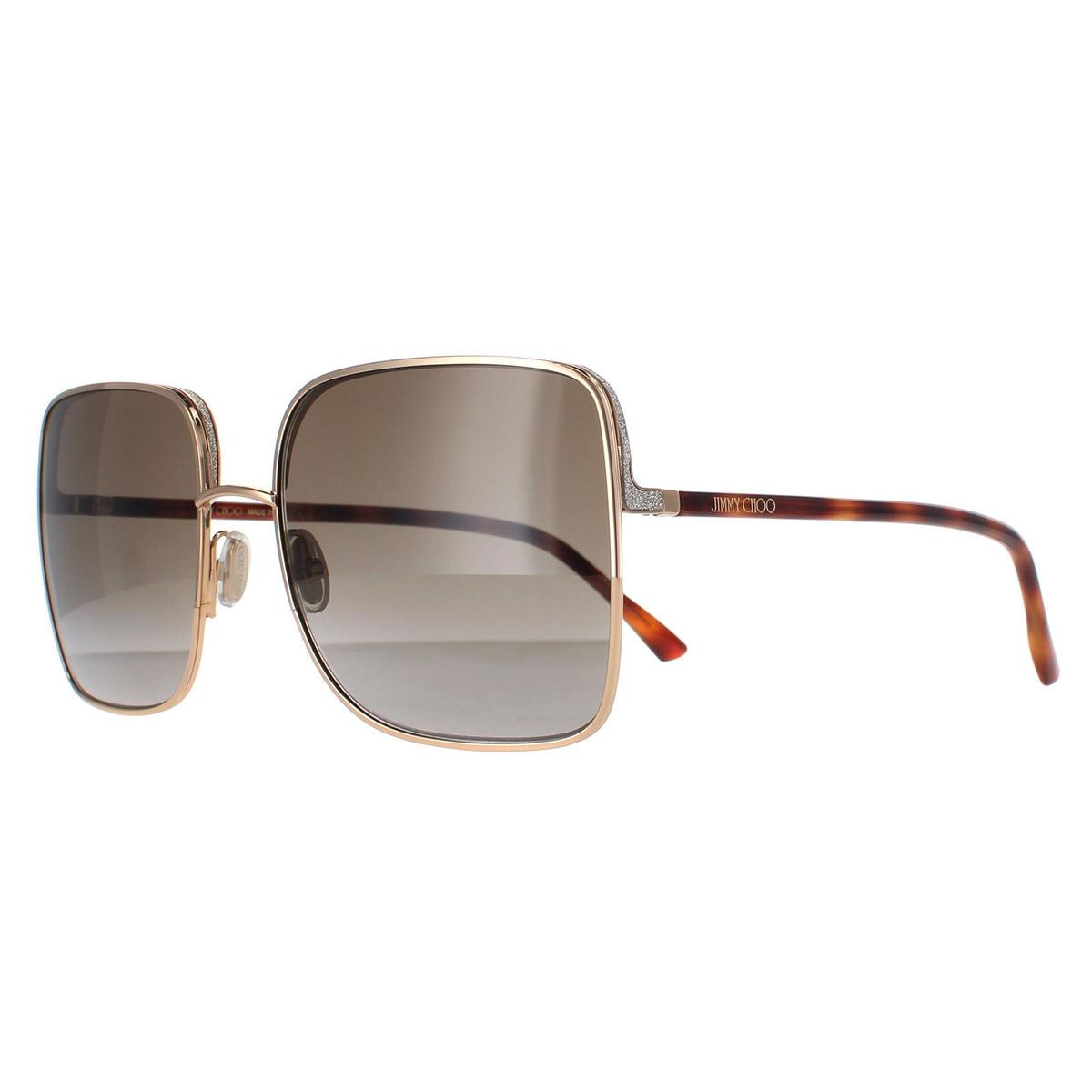 Oversized Quadratische Metall-Sonnenbrille mit Farbverlauf