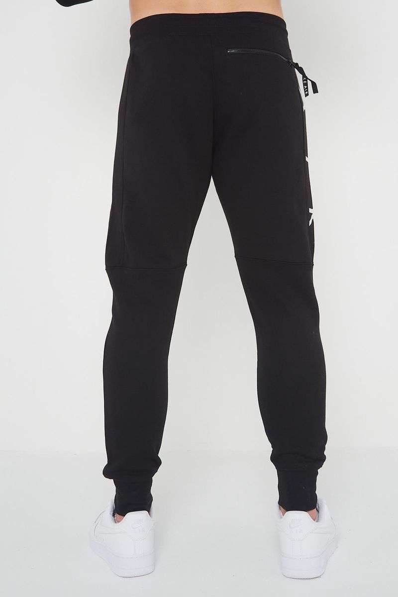 Fleece-Jogginghose mit Logo-Patch