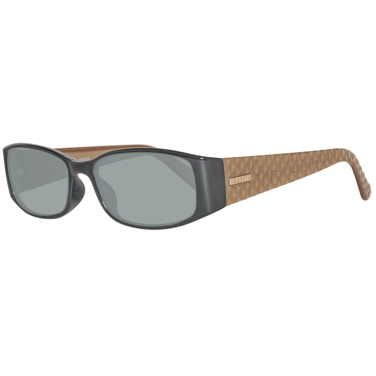 Rechteckige Sonnenbrille mit gemusterten Bügeln