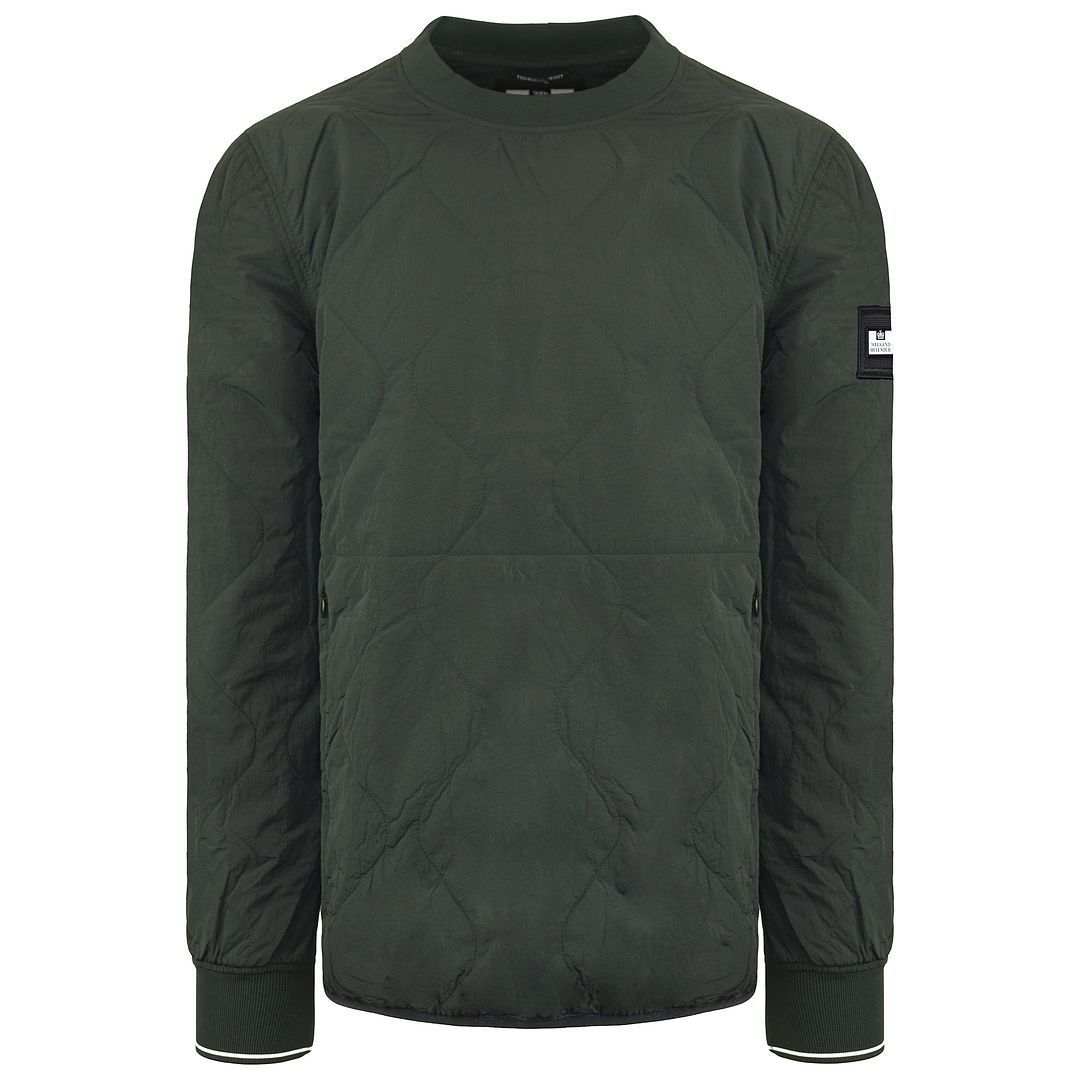 Gesteppter Pullover mit Brusttasche