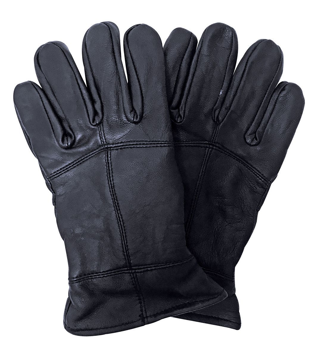 Herren Thinsulate Lederhandschuhe | THMO | Winter Outdoor Windproof Fleece Lining Lederhandschuhe in Schwarz - Schwarz