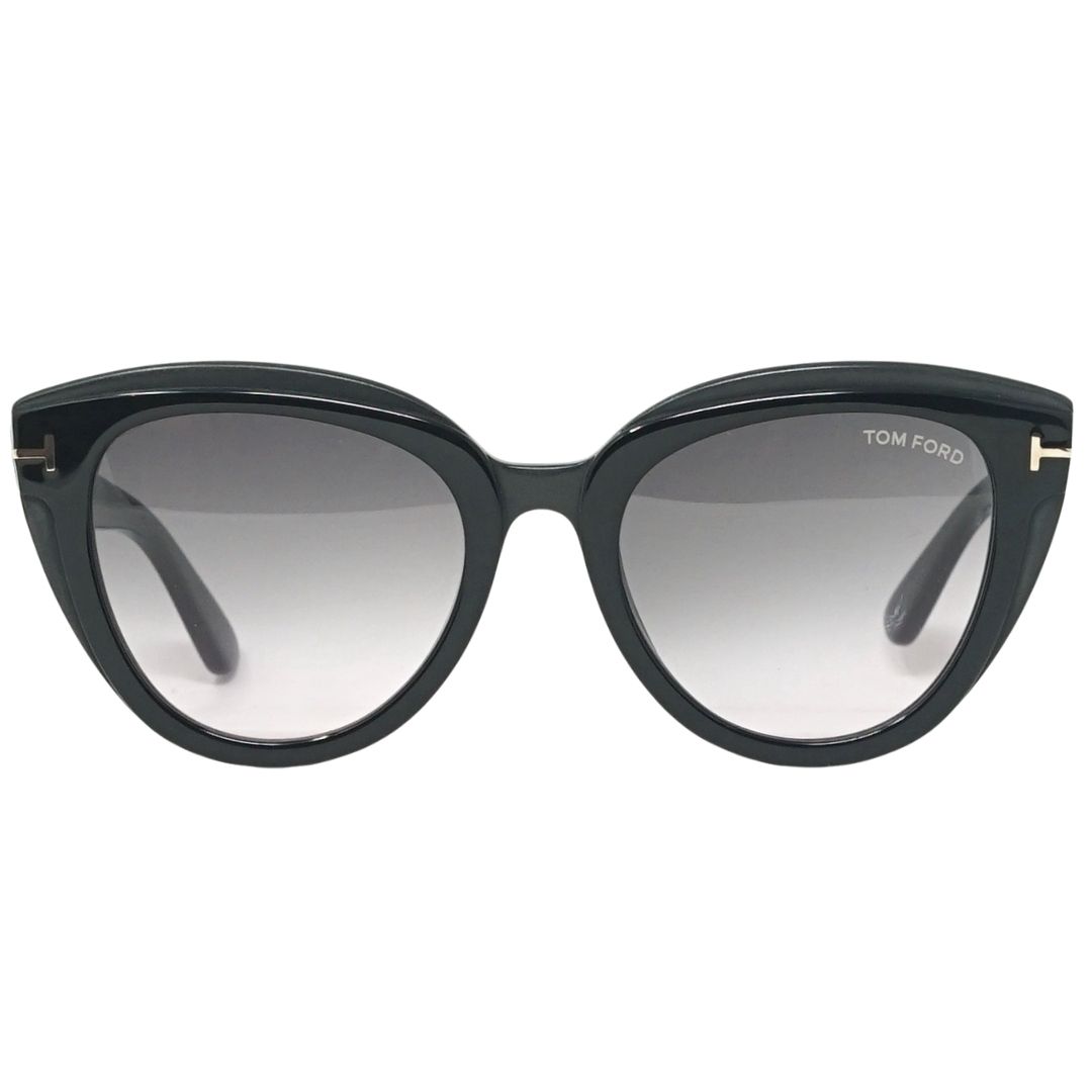 Cat-Eye-Sonnenbrille in Schwarz