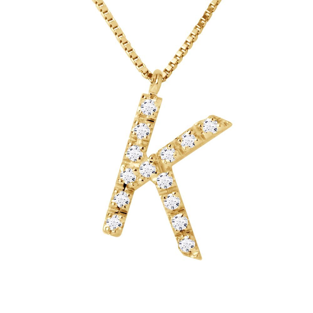 Initial K Diamant Halskette