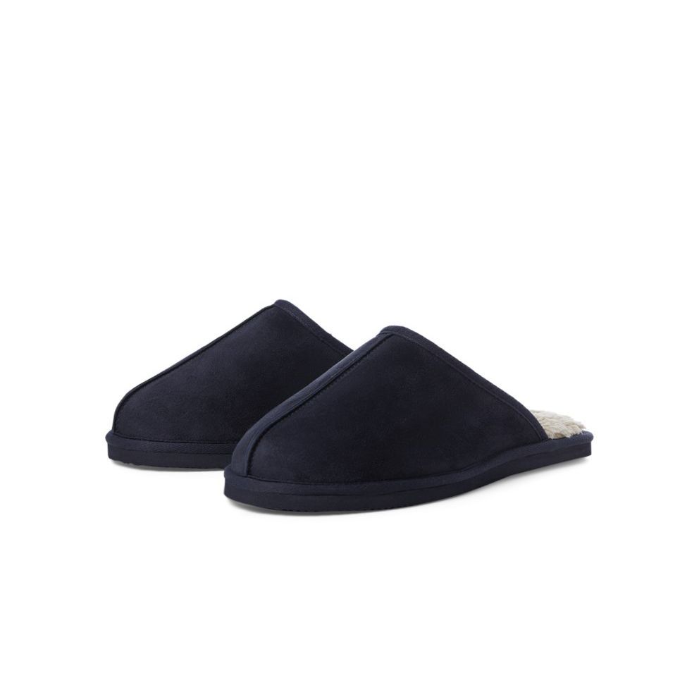 Herren Warm Suede Pantoletten Hausschuhe