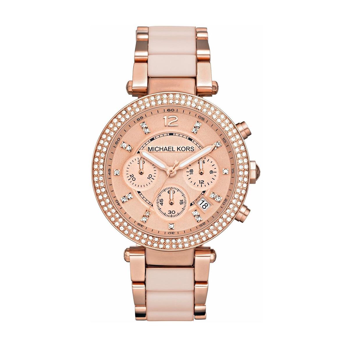 Damen Roségold Chronograph Uhr
