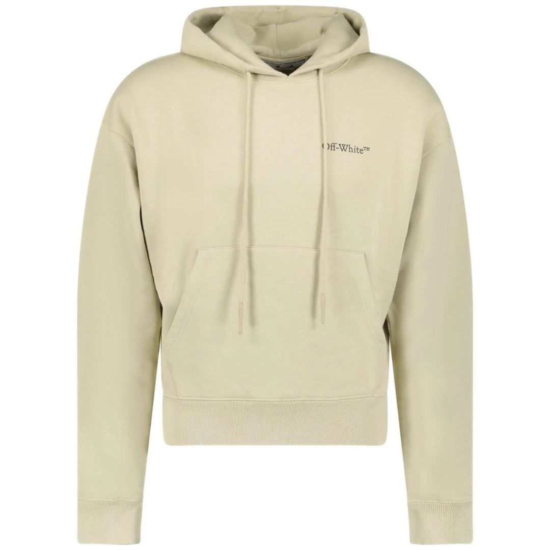 Beiger Hoodie mit Logo-Print