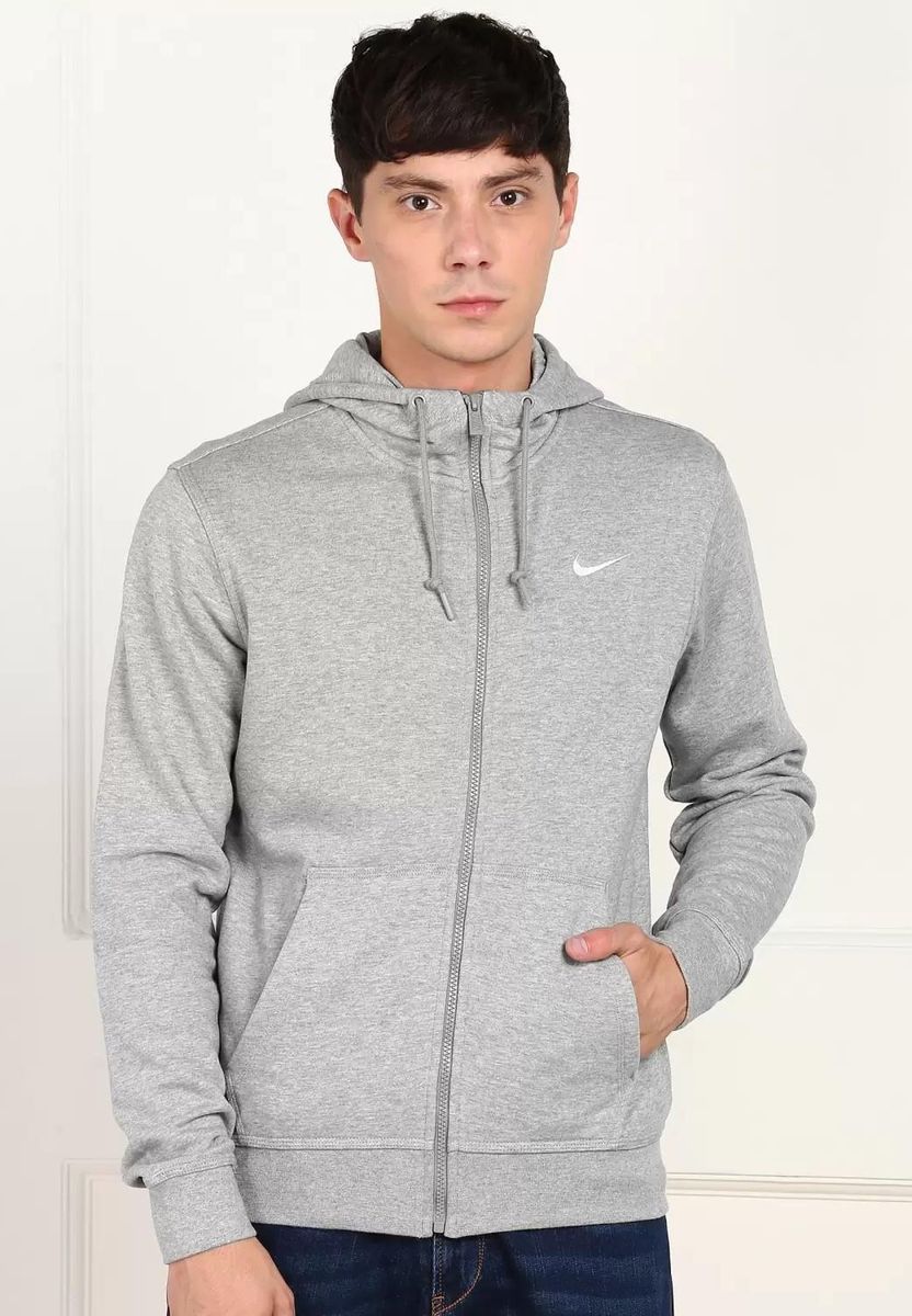 Herren Fleece Hoodie mit durchgehendem Reißverschluss