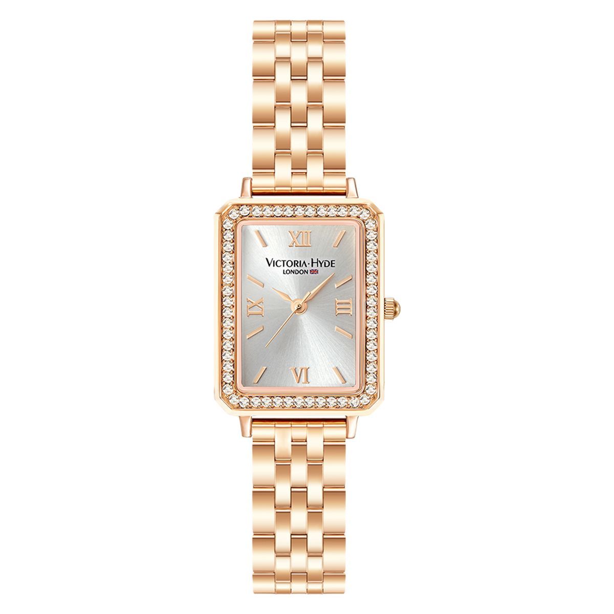 Elegante Roségolduhr mit Diamanten