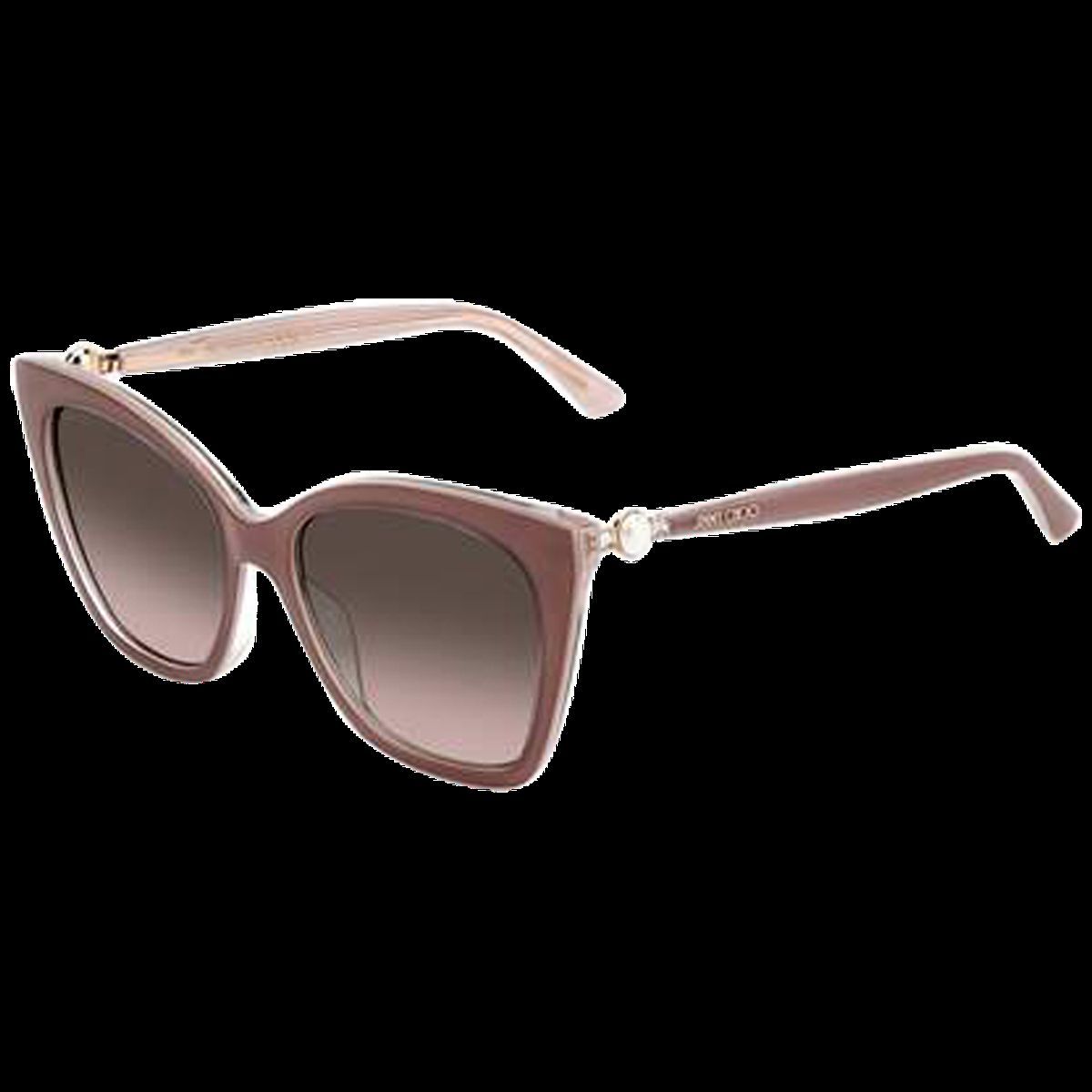 Cat-Eye Sonnenbrille in Creme und Braun