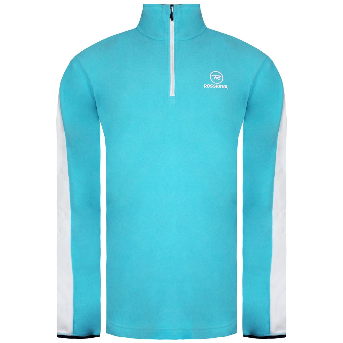 Herren Fleece Pullover mit halbem Reißverschluss, blau
