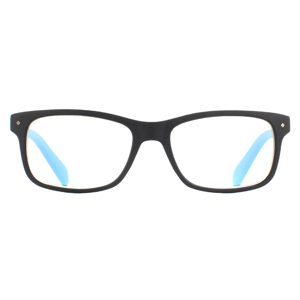 Schwarze, rechteckige Blaulicht-Lesebrille