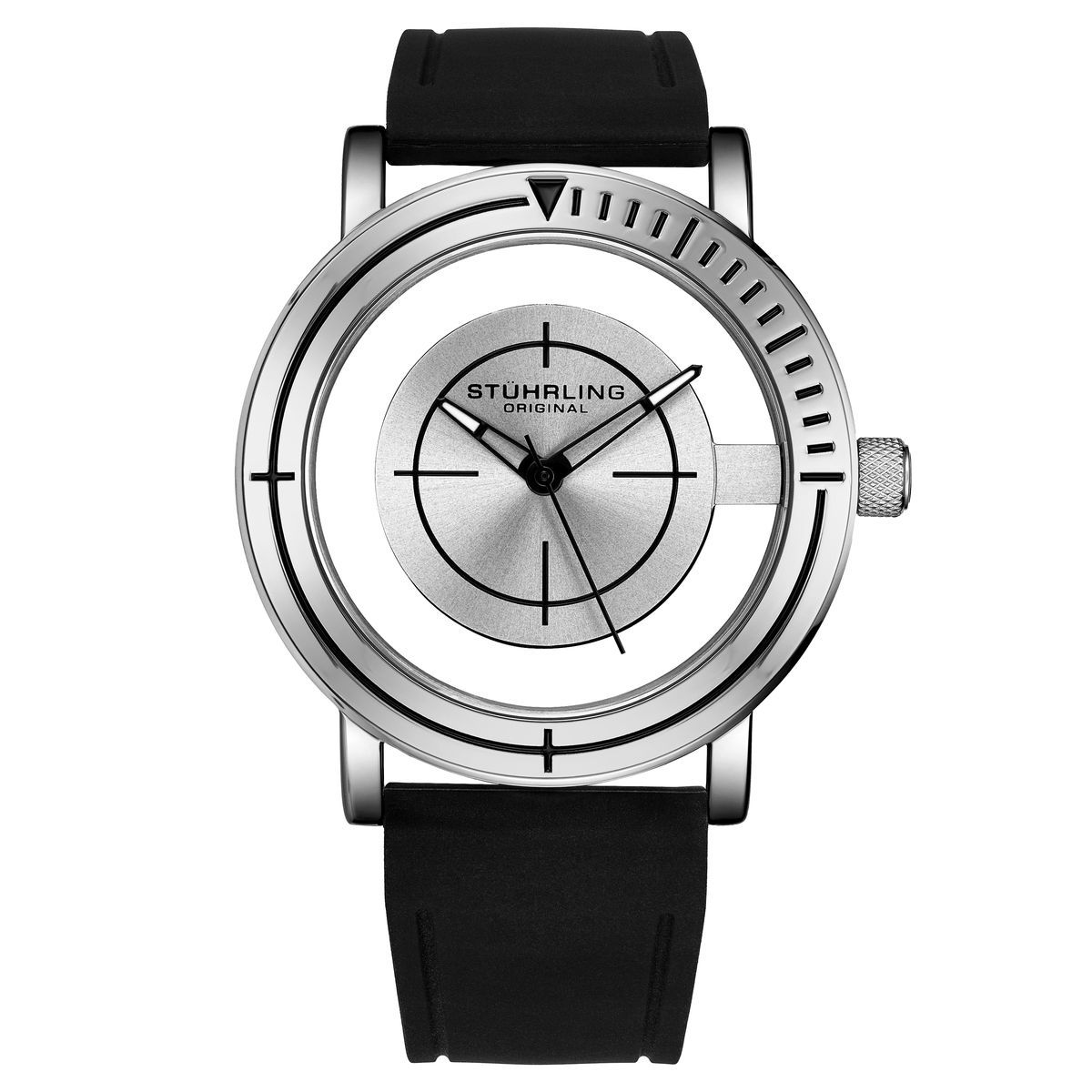 Silberne Aviator Quarzuhr 42mm