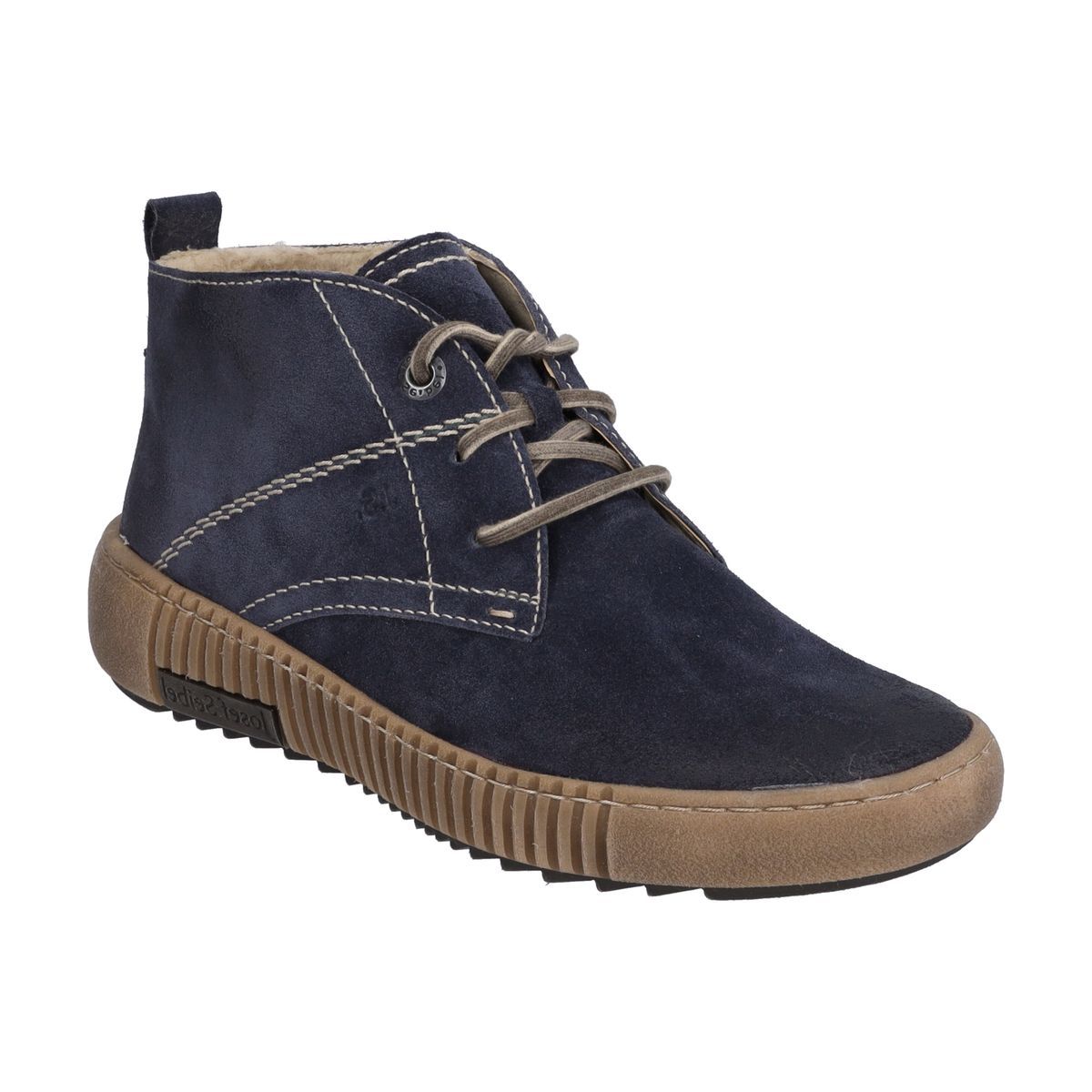 Blaue Wildleder-Stiefelette