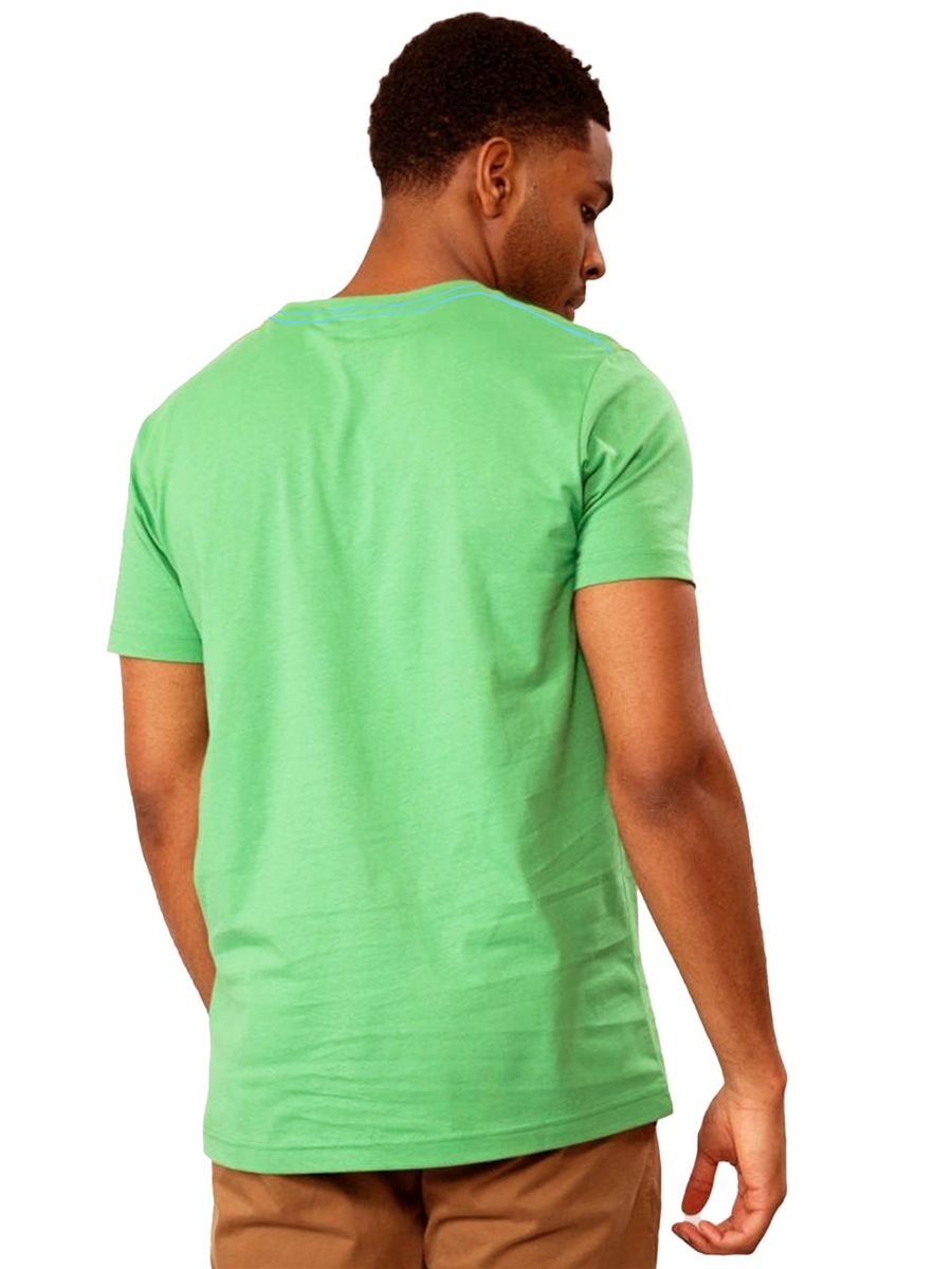 Klassisches Rundhalsshirt mit Kontrastlogo