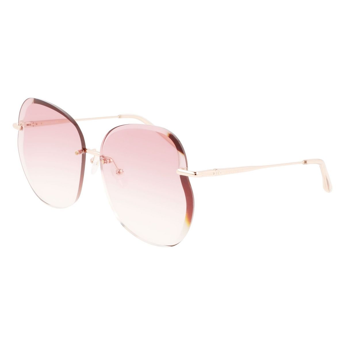 Übergroße randlose Schmetterlings-Sonnenbrille
