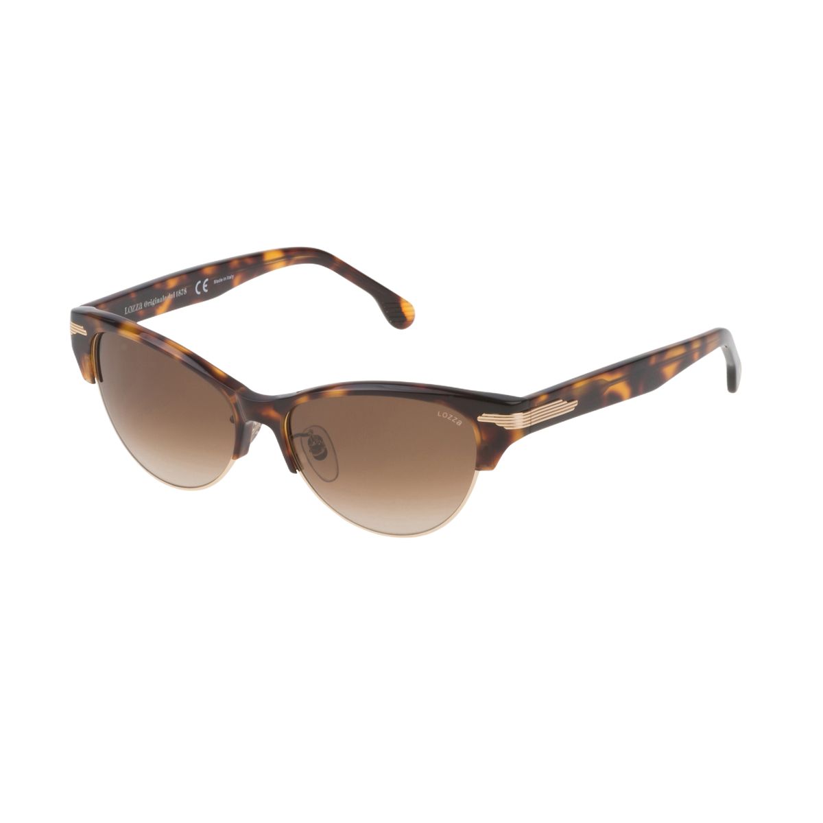 Cat-Eye Acetat Sonnenbrille braune Verlaufgläser