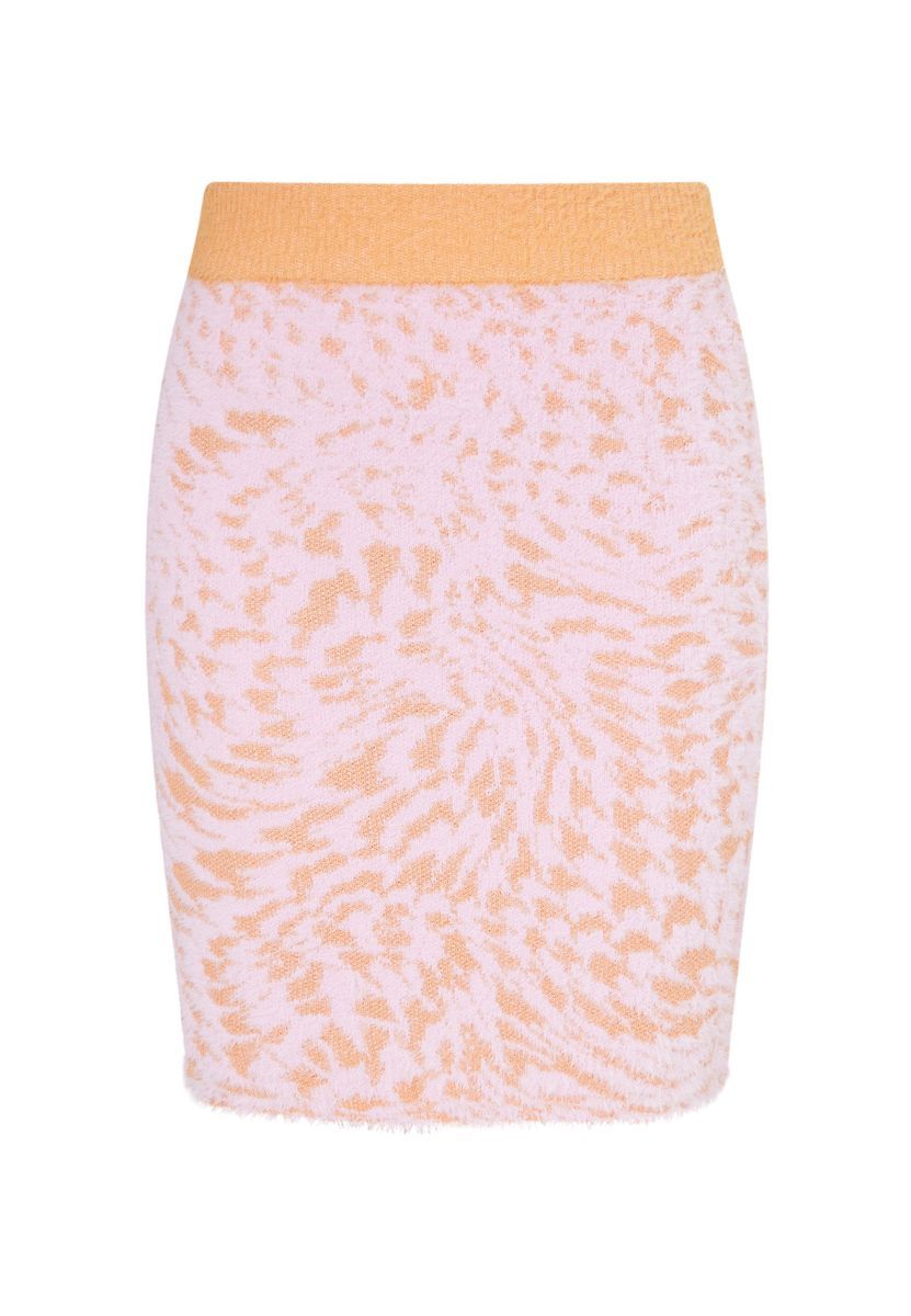 Jacquard Minirock mit Zebramuster
