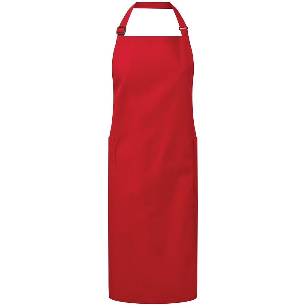 Unisex Rote Fairtrade Latzschürze