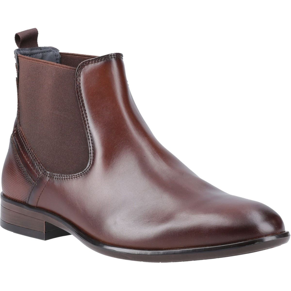 Pod Frank Leder/Textil Herrenstiefel Cognac
