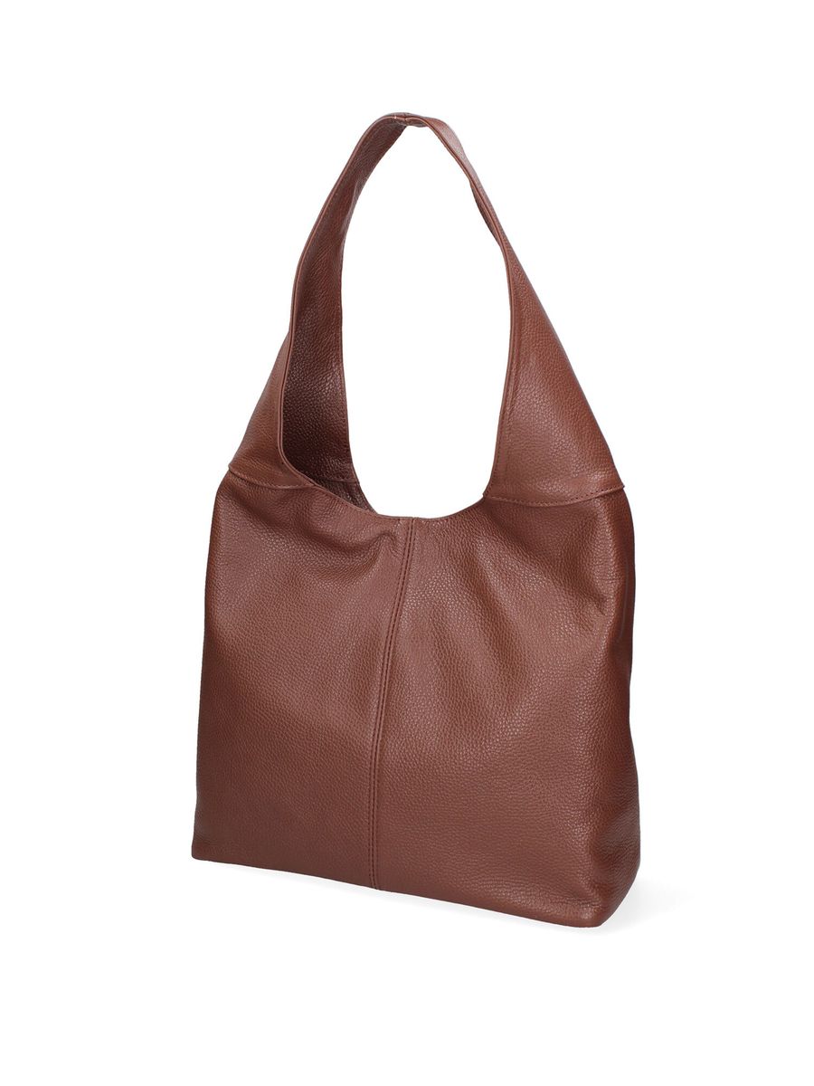 Große Hobo-Tasche aus genarbtem Leder