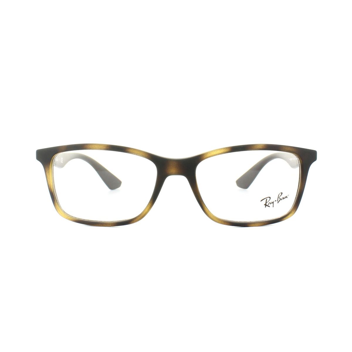 Rechteckige Matte Havana Brillenfassung