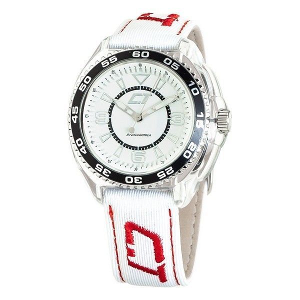 Chronotech Herrenuhr mit weißem Zifferblatt