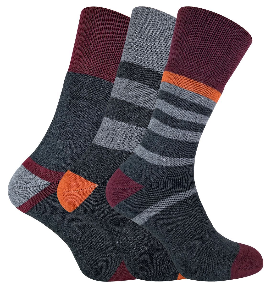 Peninsula - 3 Paires Homme Chaussettes avec Double Peau pour Randonnée - Pack 4
