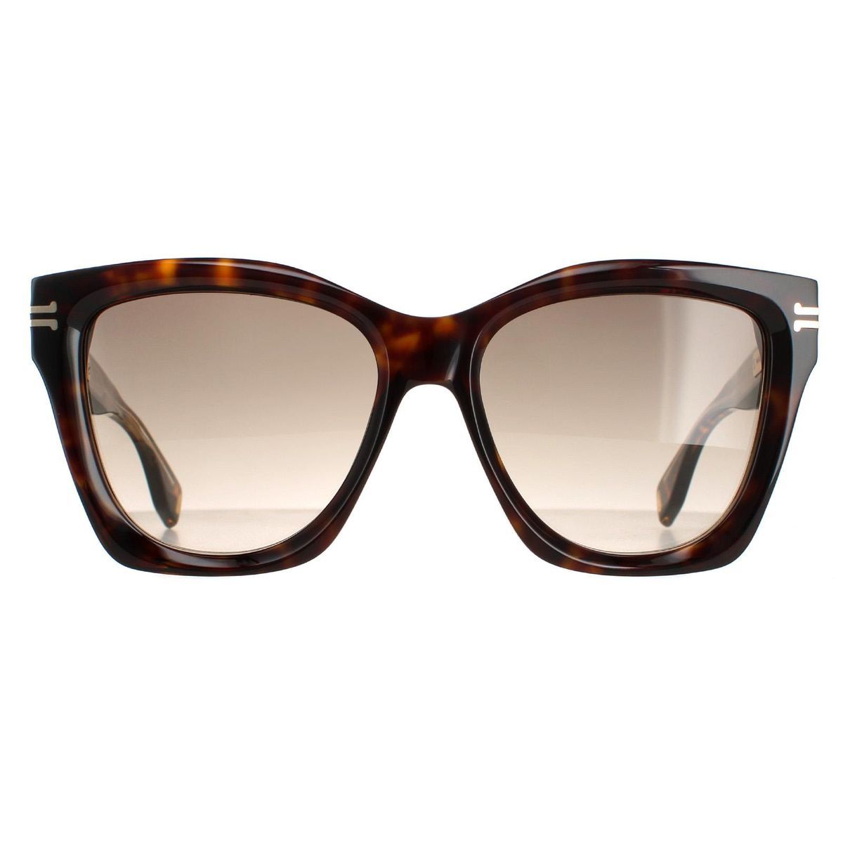 Quadratische Havana-Sonnenbrille mit braunem Farbverlauf