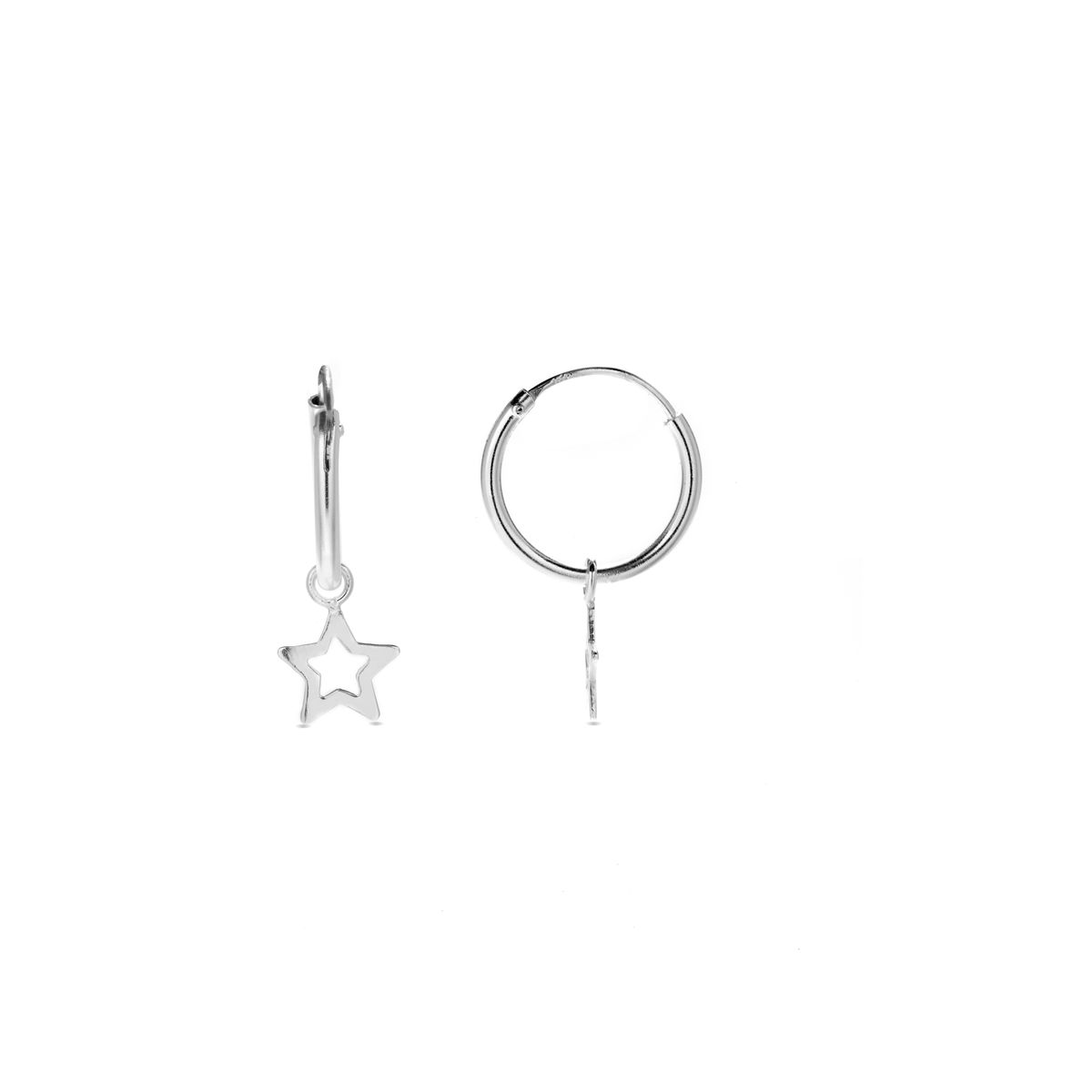 Creolen mit Sternen aus Sterlingsilber