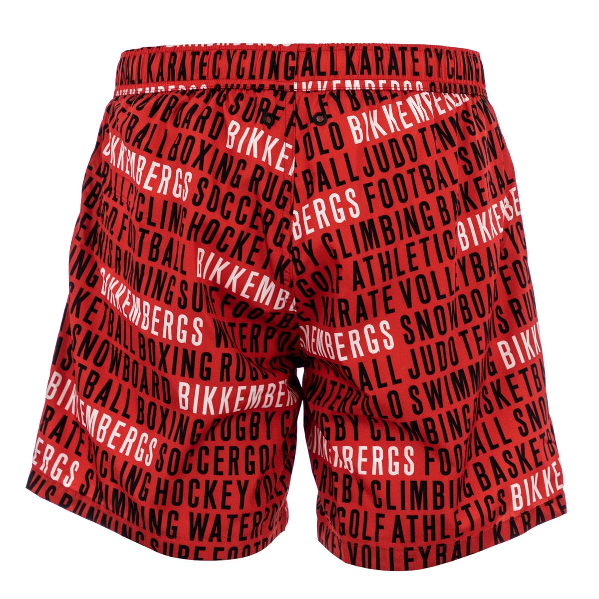 Badeshorts mit Allover-Typografie-Print