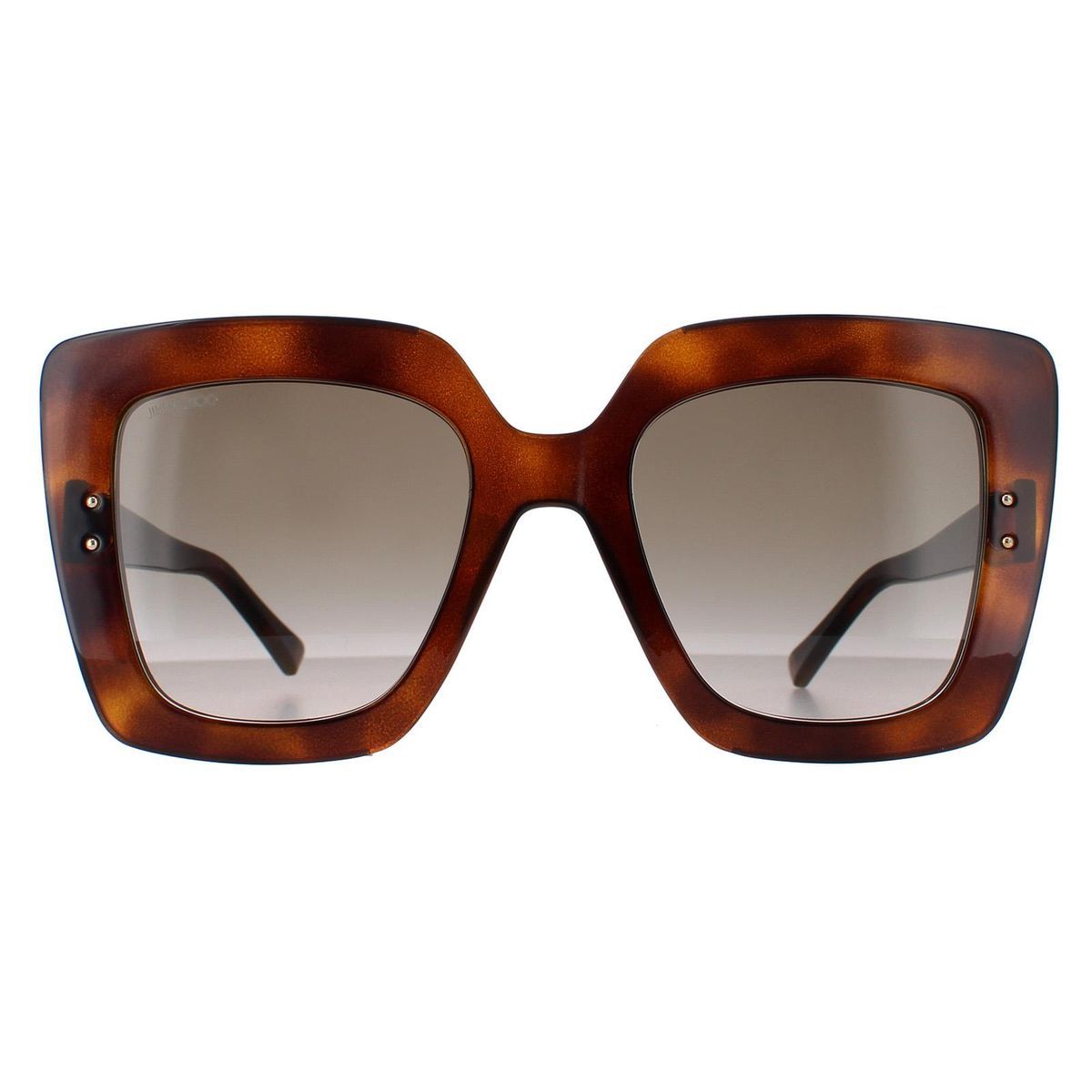 Übergroße quadratische Sonnenbrille in Havanna Braun