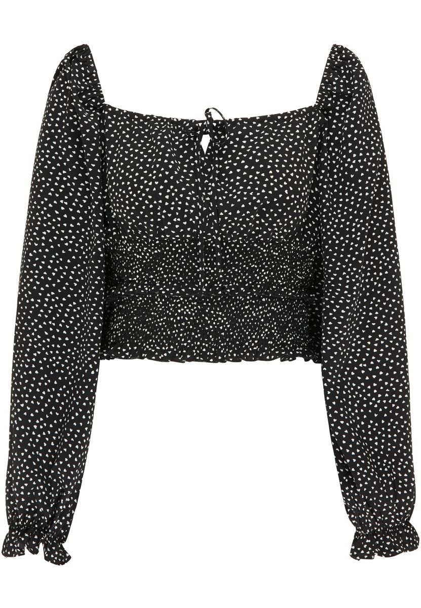 Romantisches Langarmshirt mit Herzmuster