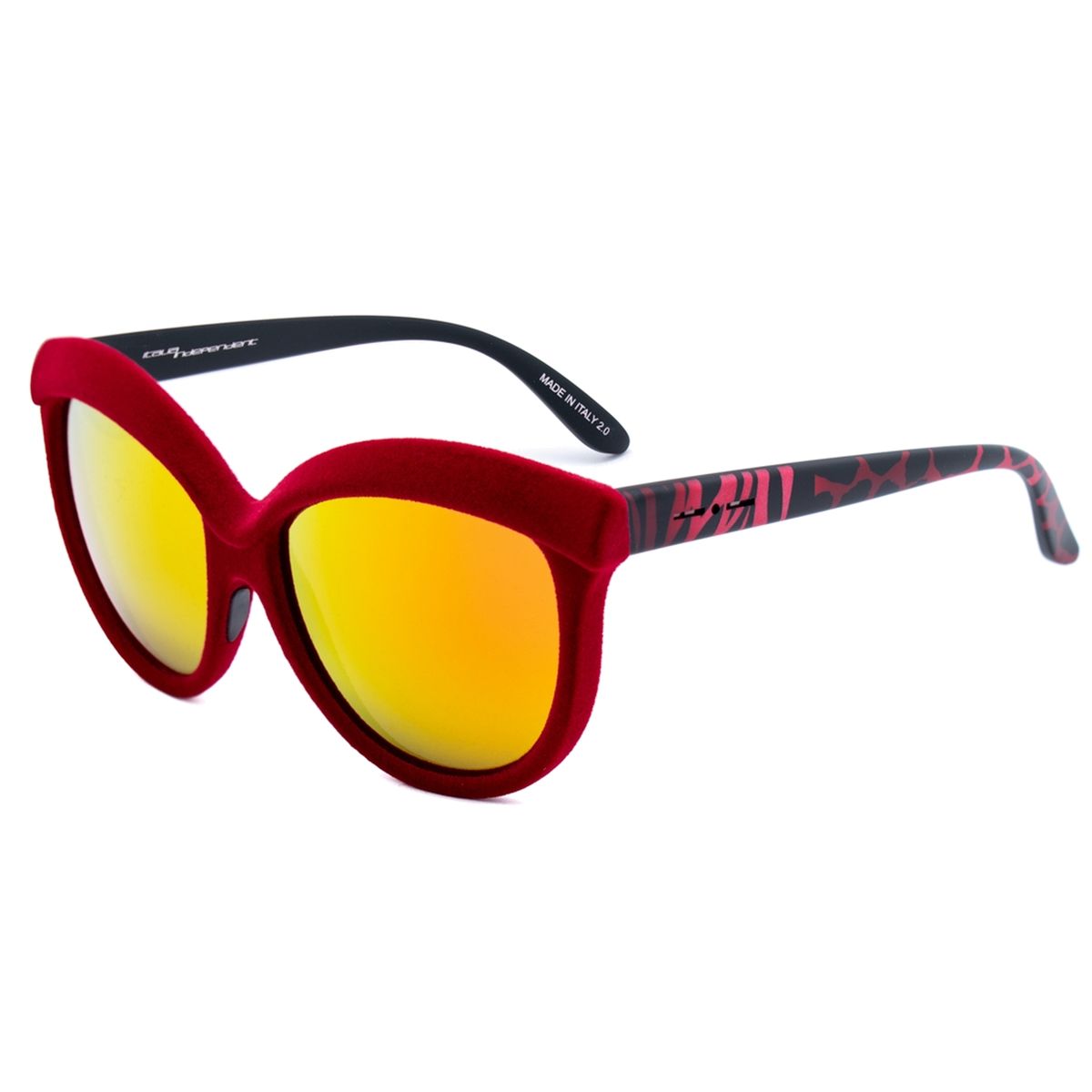 Übergroße Sonnenbrille mit braunem Acetatrahmen