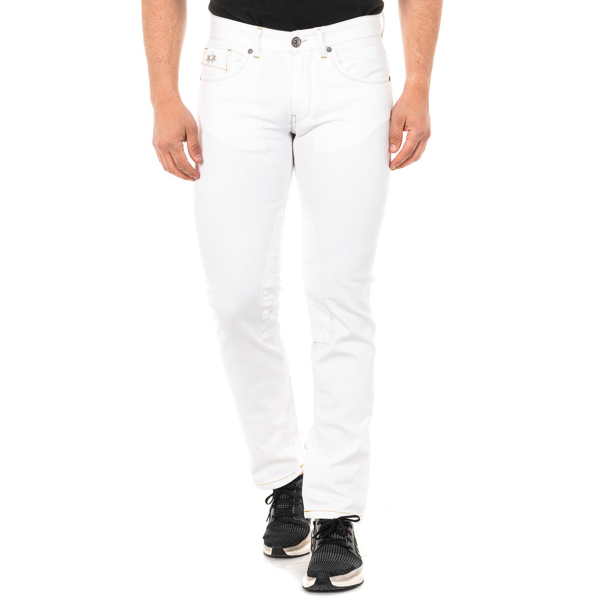 Herren Slim-Fit Weiße Jeanshose