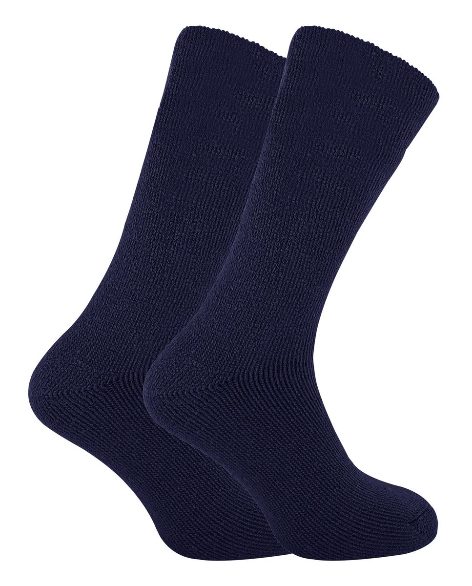 Marineblaue Herren Thermo Socken, 2er-Pack