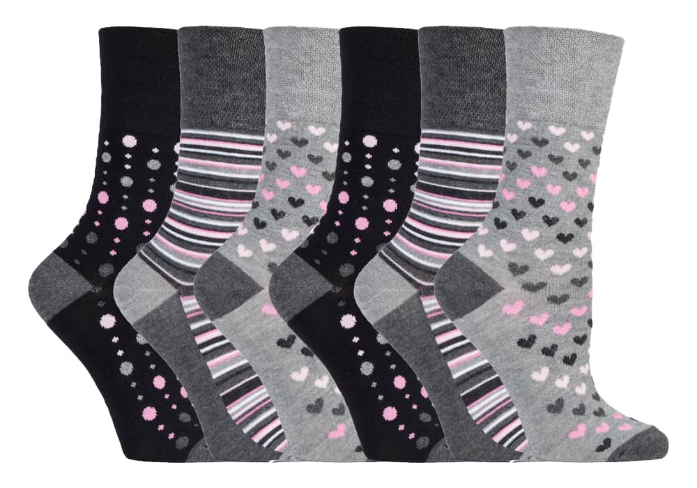 Gentle Grip Damen Bambus gemusterte Socken