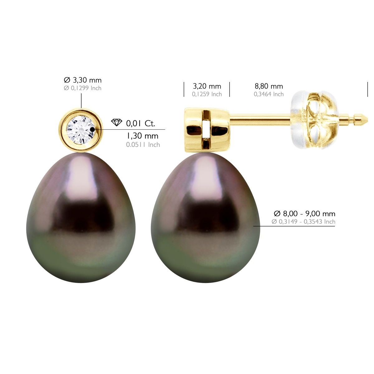 Elegante Diamant- und Perlen-Ohrhänger