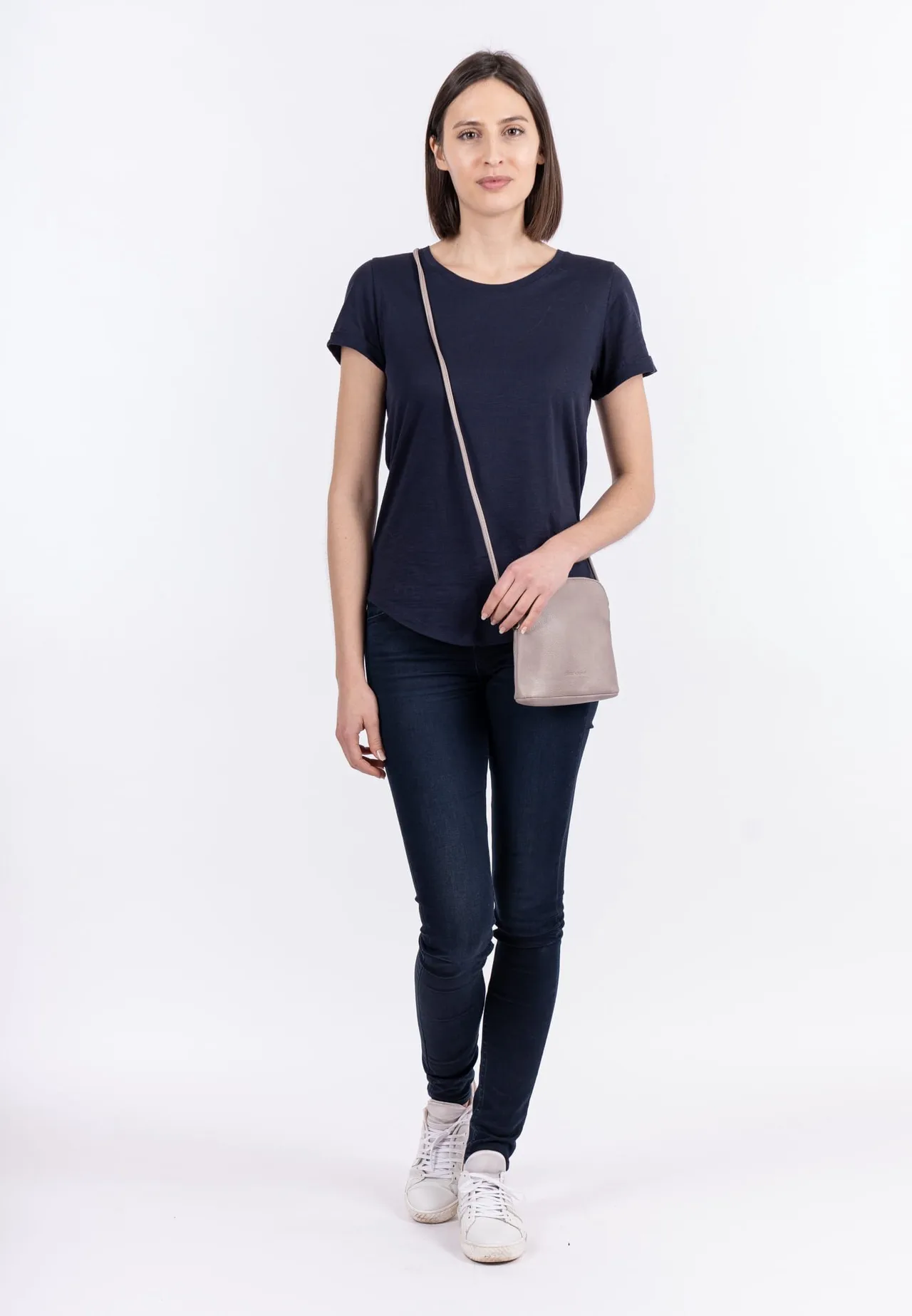 Emily & Noah Umhängetasche, Kunstleder, uni, für Damen, beige